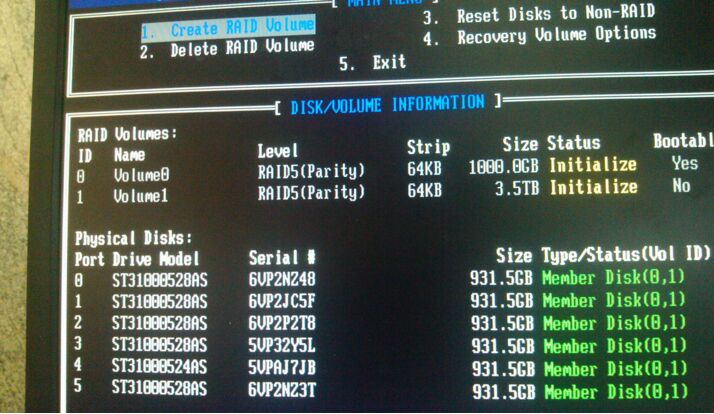 RAID5讀取錯(cuò)誤